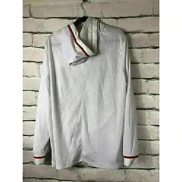 Adidas Mens Size 2XL Red/White Zip Up Jacket Hidden Inside Pockets - Picture 2 of 6